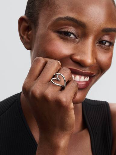 Bague Cœur de Forme Organique