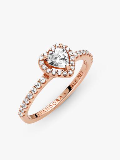 Bague Cœur Surélevé Scintillant