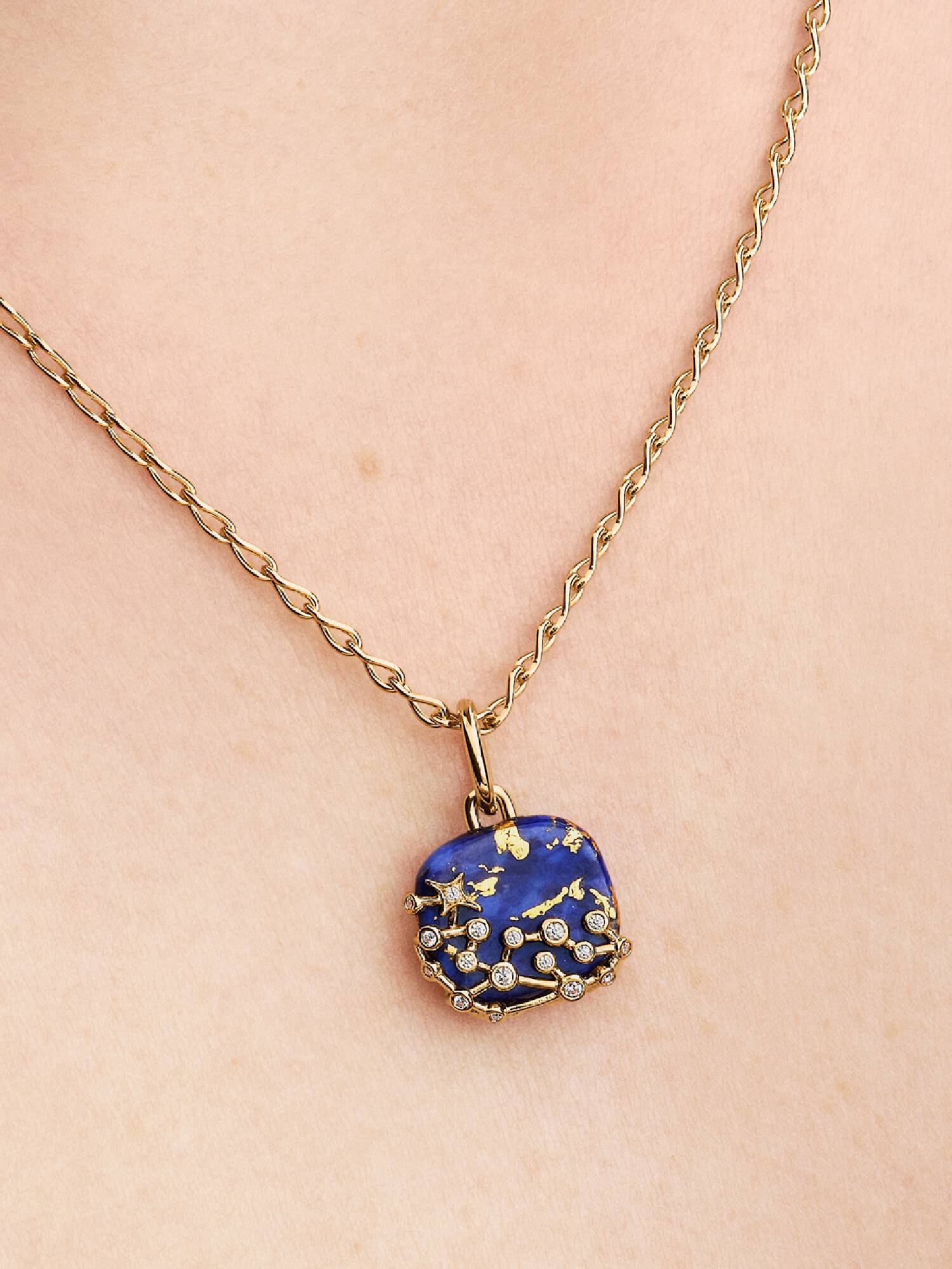 Charm Pendant Constellation Bleue Céleste