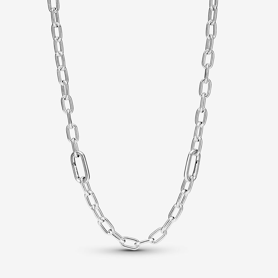 Sterling silver link necklace image number 0