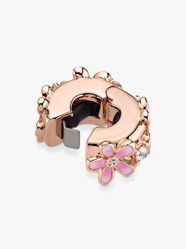 Charm Clip Espaceur Marguerite Rose