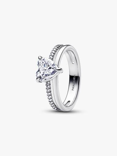 Bague Cœur Anneau Double