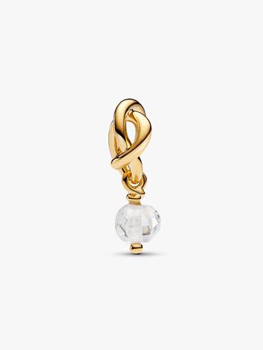 Avril Charm Pendant Cercle de l'Éternité Incolore Facetté