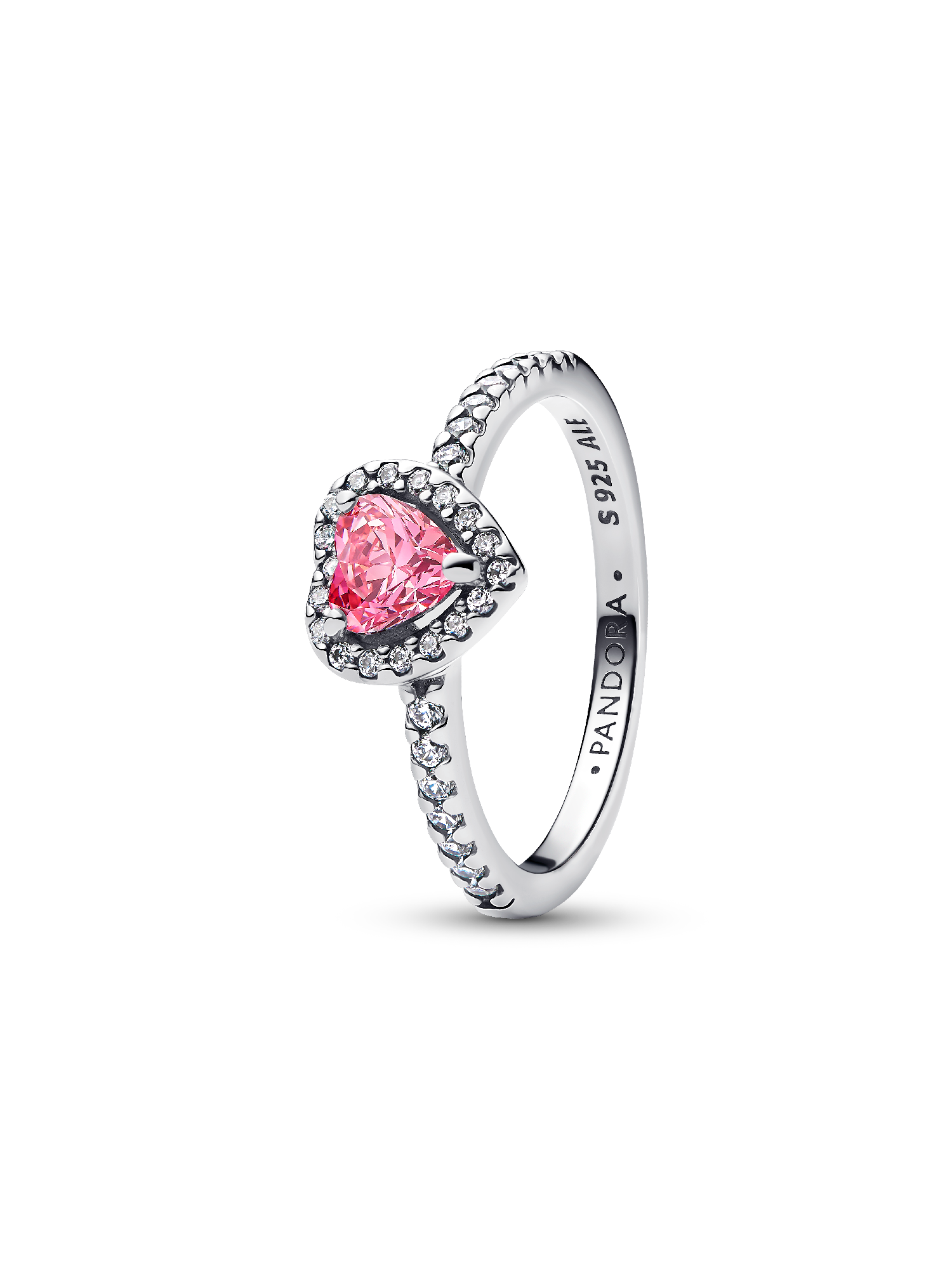 Bague Cœur Rose Surélevé