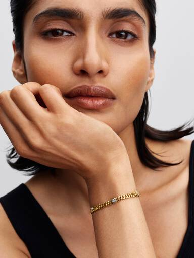 Cubaanse schakelarmband met hartjes