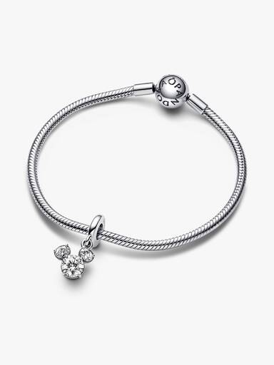 Disney Mickey Mouse Sprankelend Hoofd Silhouet Hangende Bedel