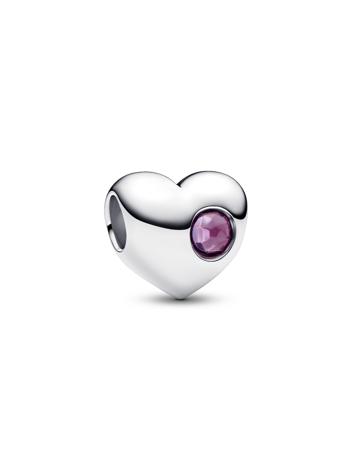 Charm Cœur Pierre Violette Gravable