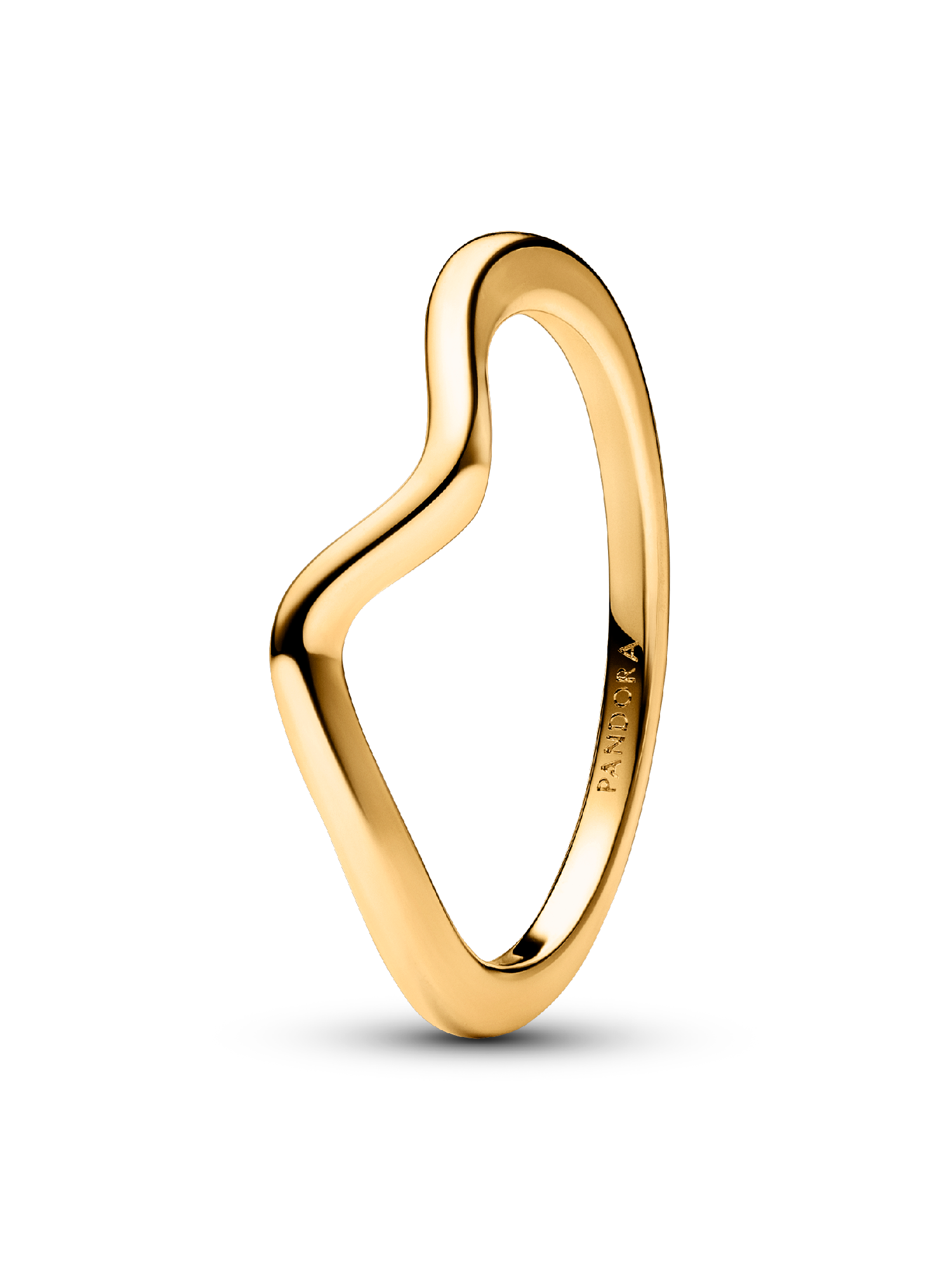 Gepolijste golvende ring