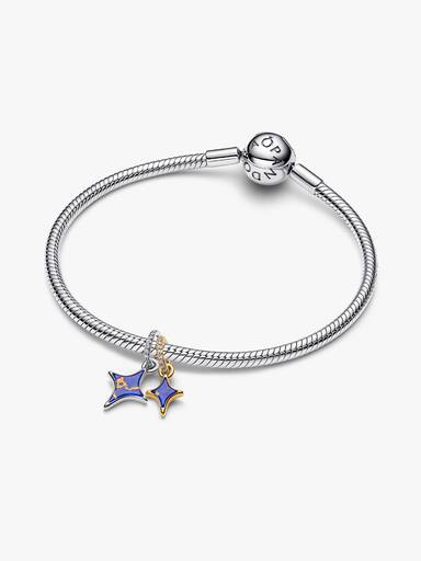 Charm Pendant Double Étoiles Séparable