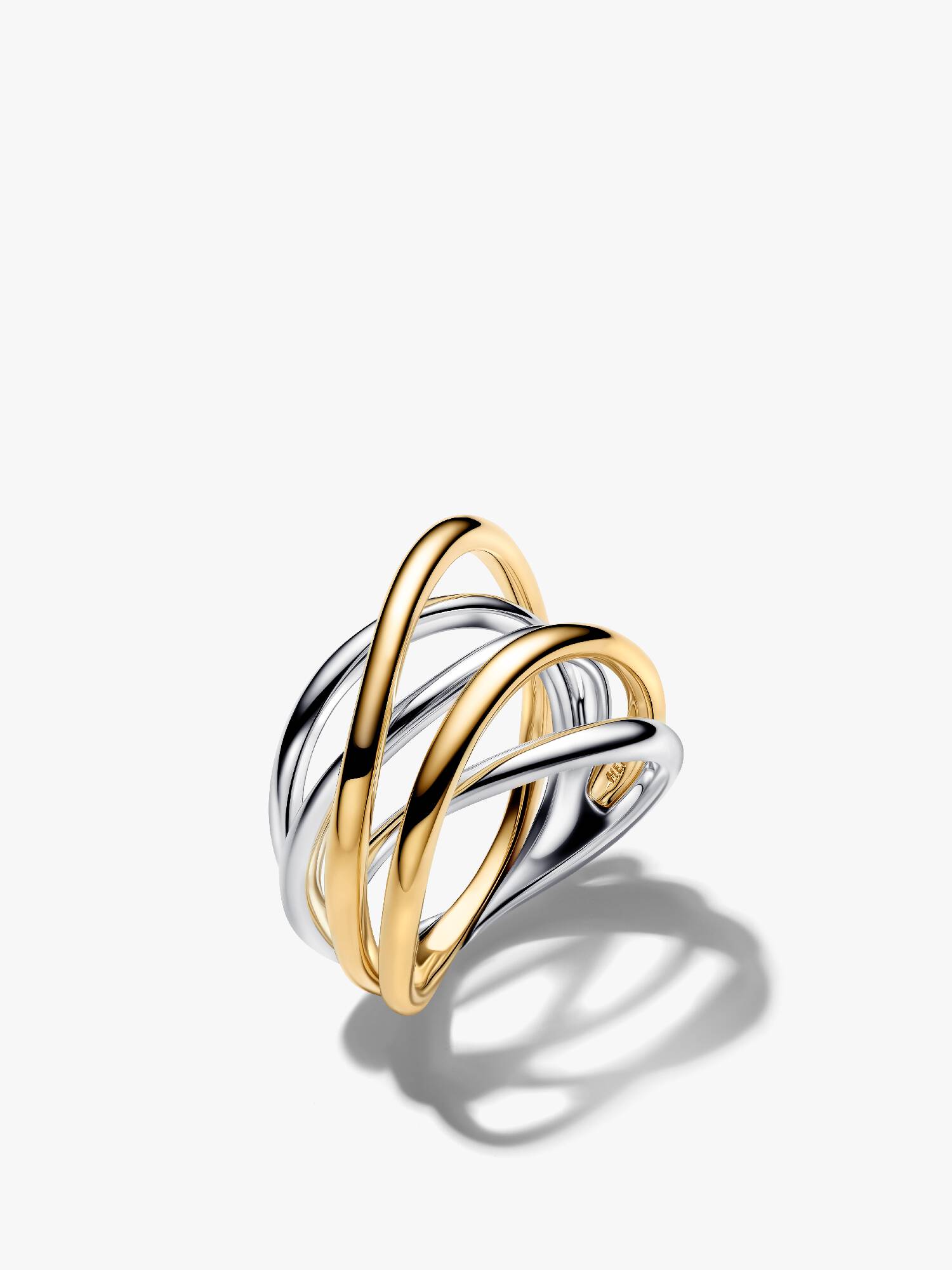Bague Anneaux Entrelacés Bicolore