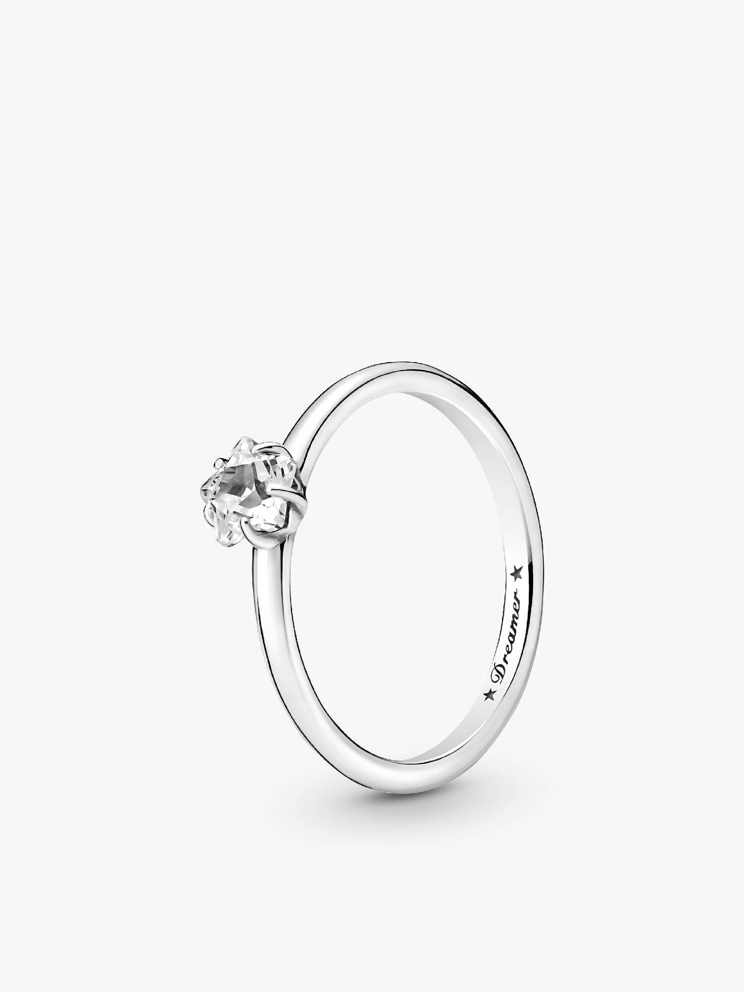 Bague Solitaire Étoile Scintillante Céleste