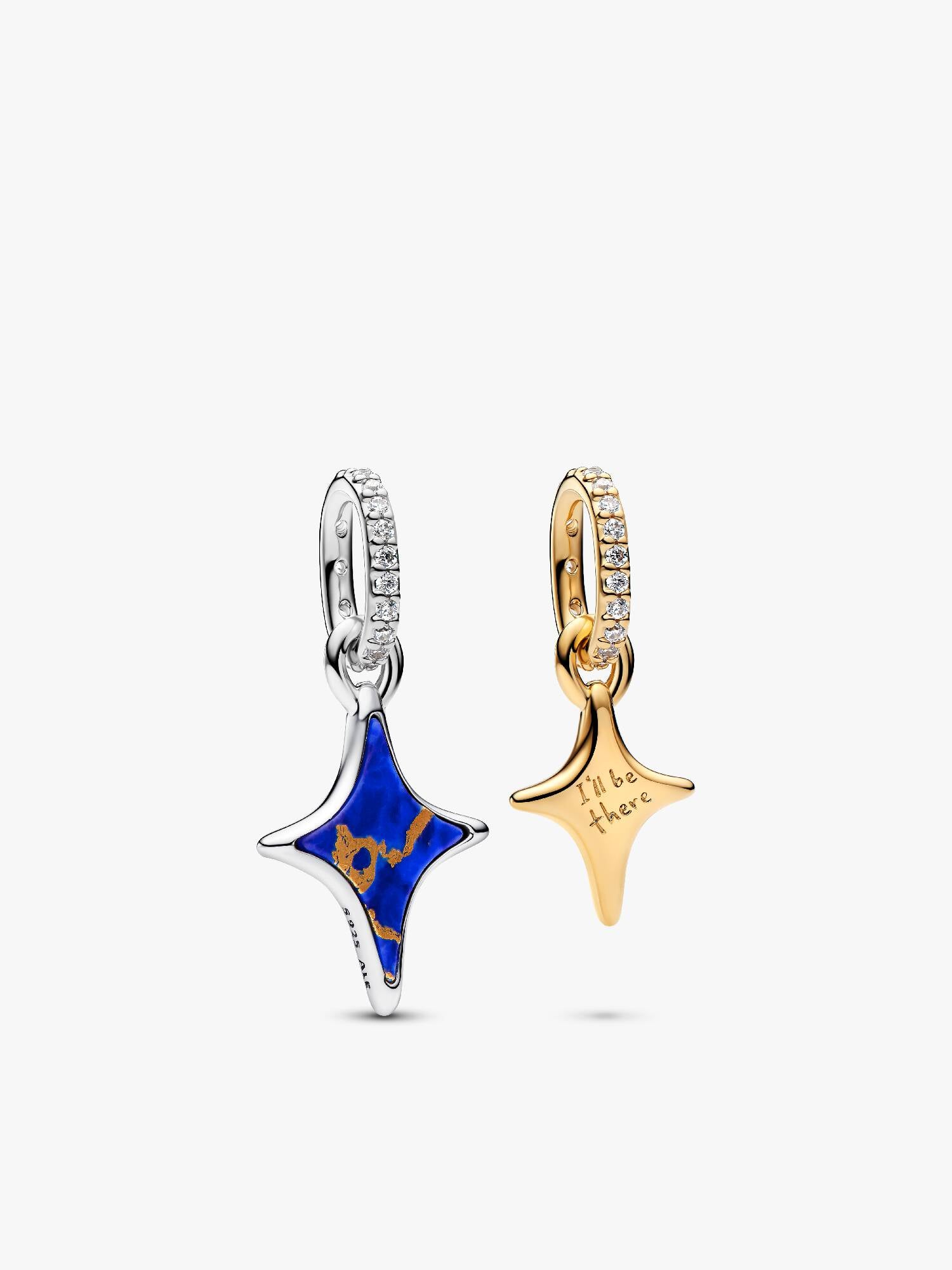Charm Pendant Double Étoiles Séparable 