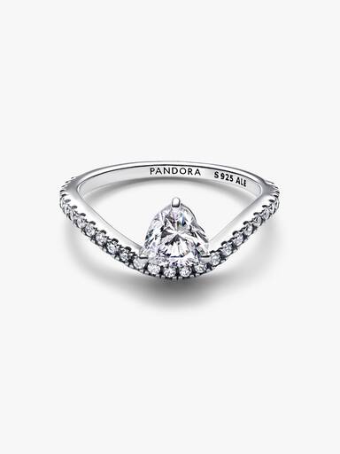 Golvend Pavé Hart Ring