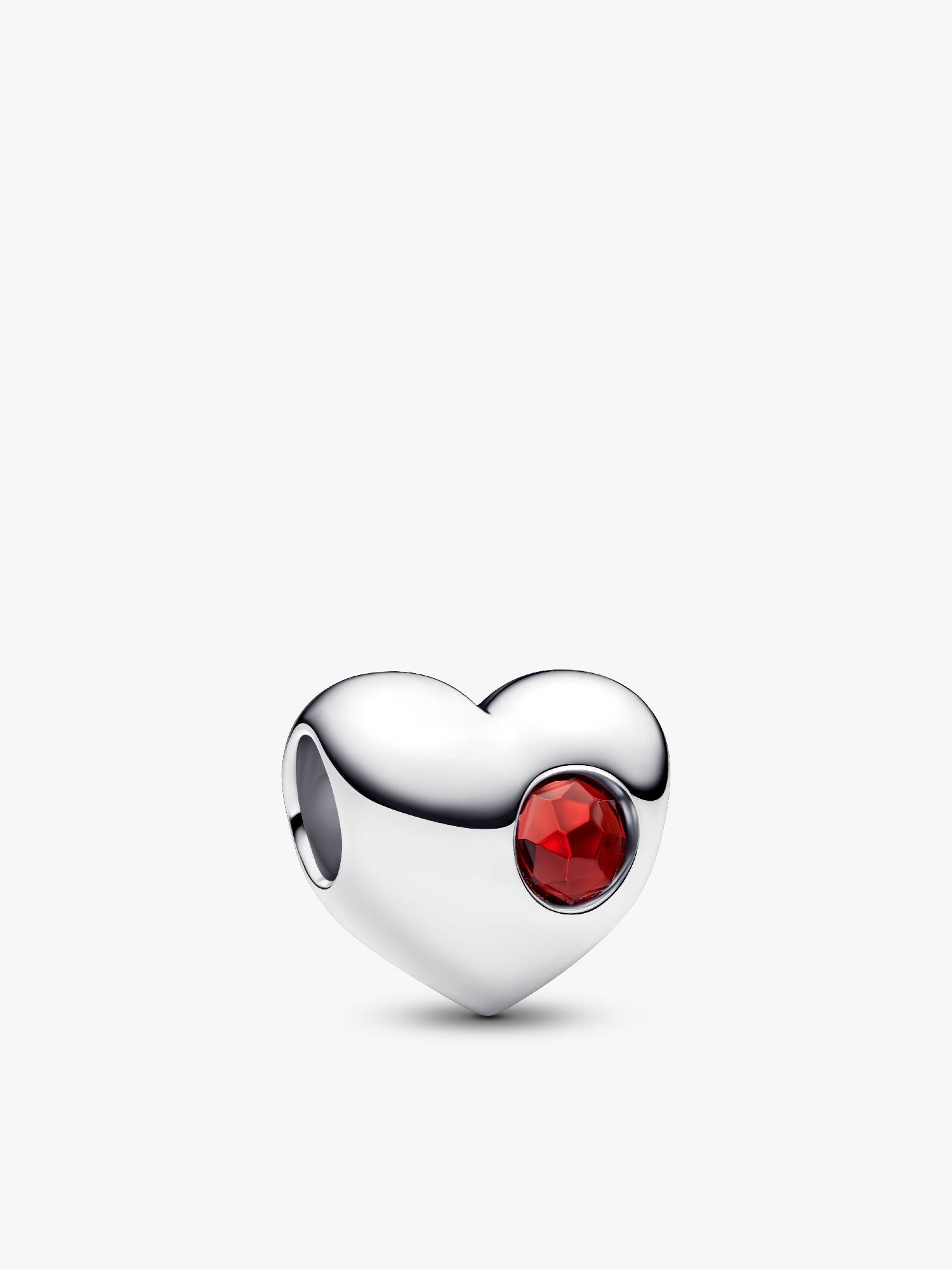 Charm Cœur Pierre Rouge Gravable