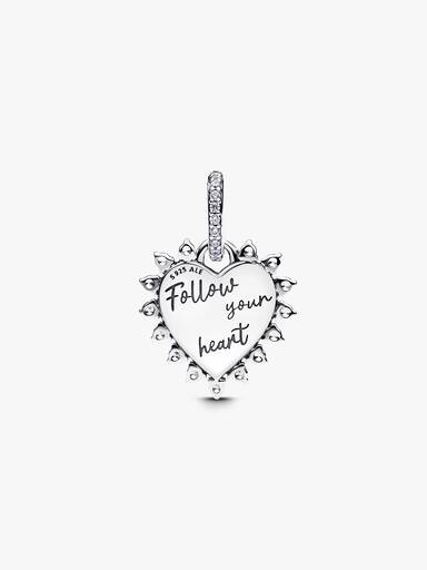 Charm Pendant Cœur Flèche Pivotante