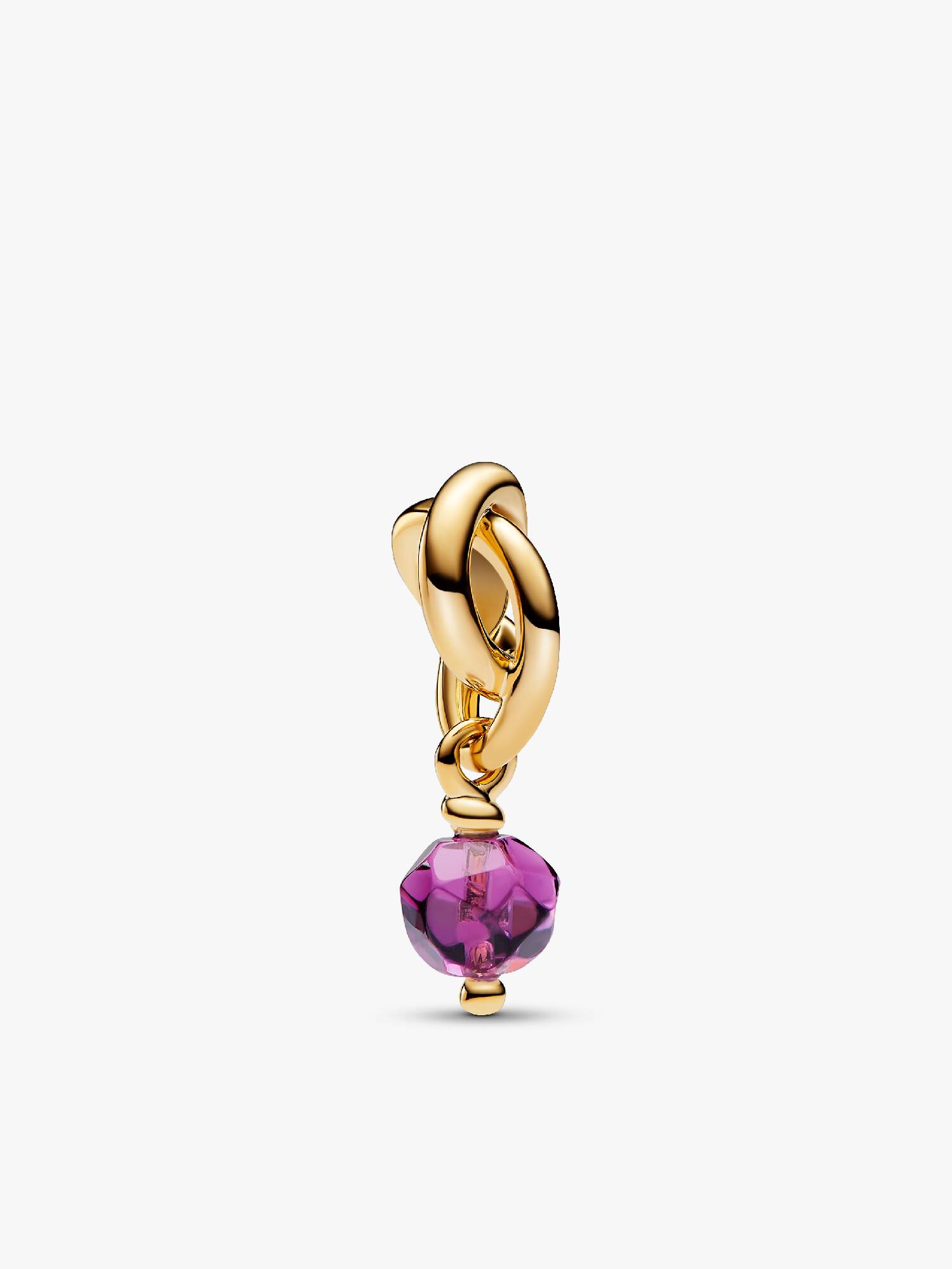 Février Charm Pendant Cercle de l'Éternité Violet Facetté