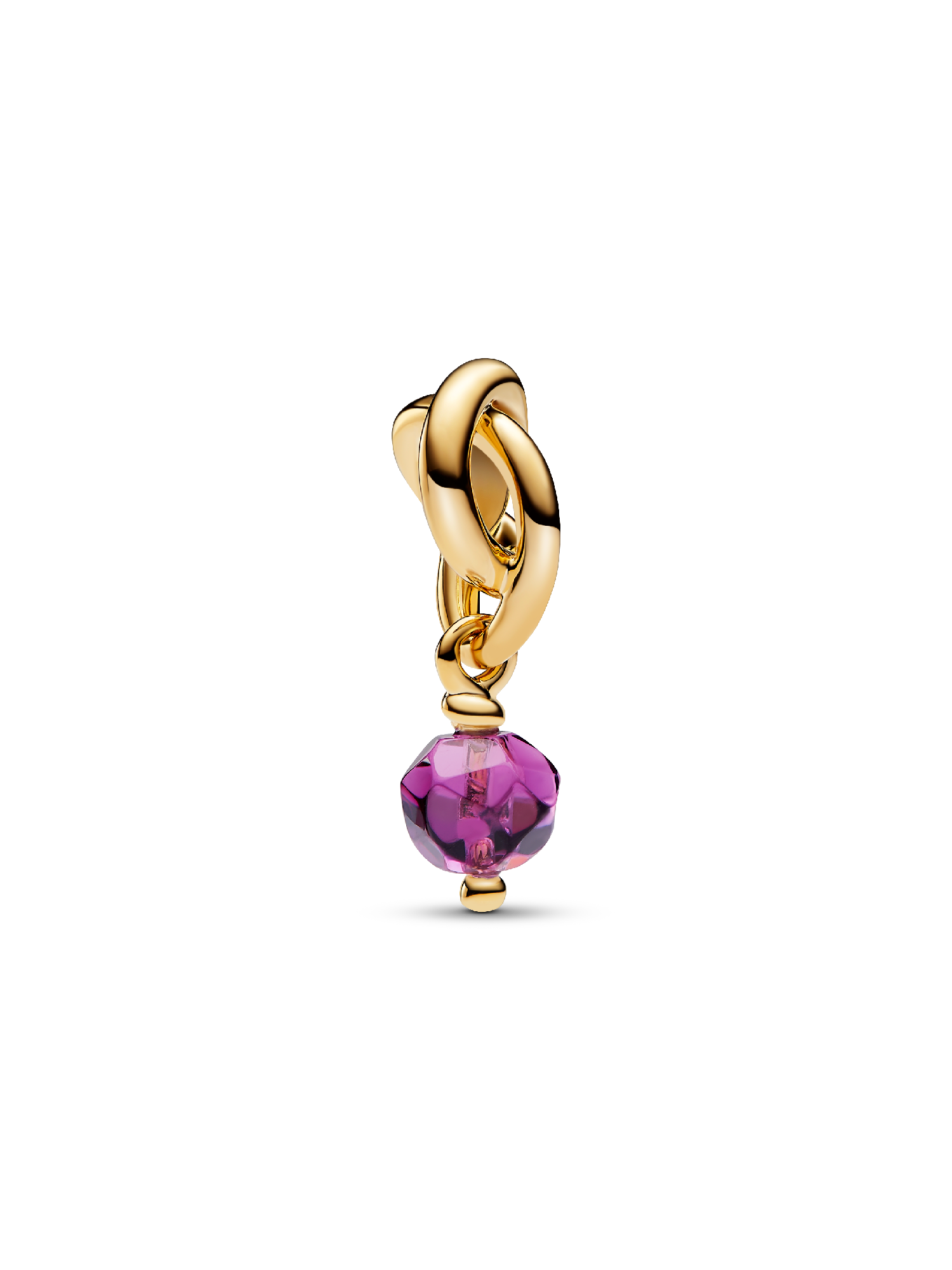 Février Charm Pendant Cercle de l'Éternité Violet Facetté