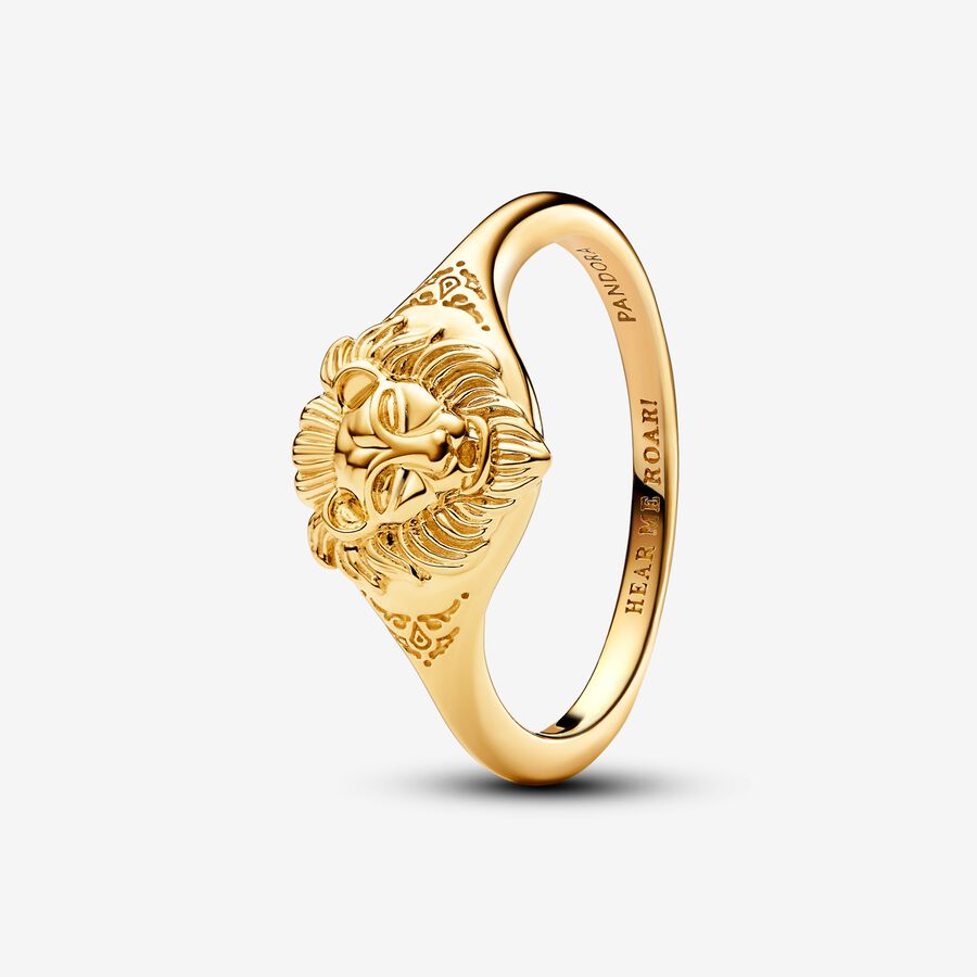 Game of Thrones Lannister lion 14k gold-plated ring image number 0