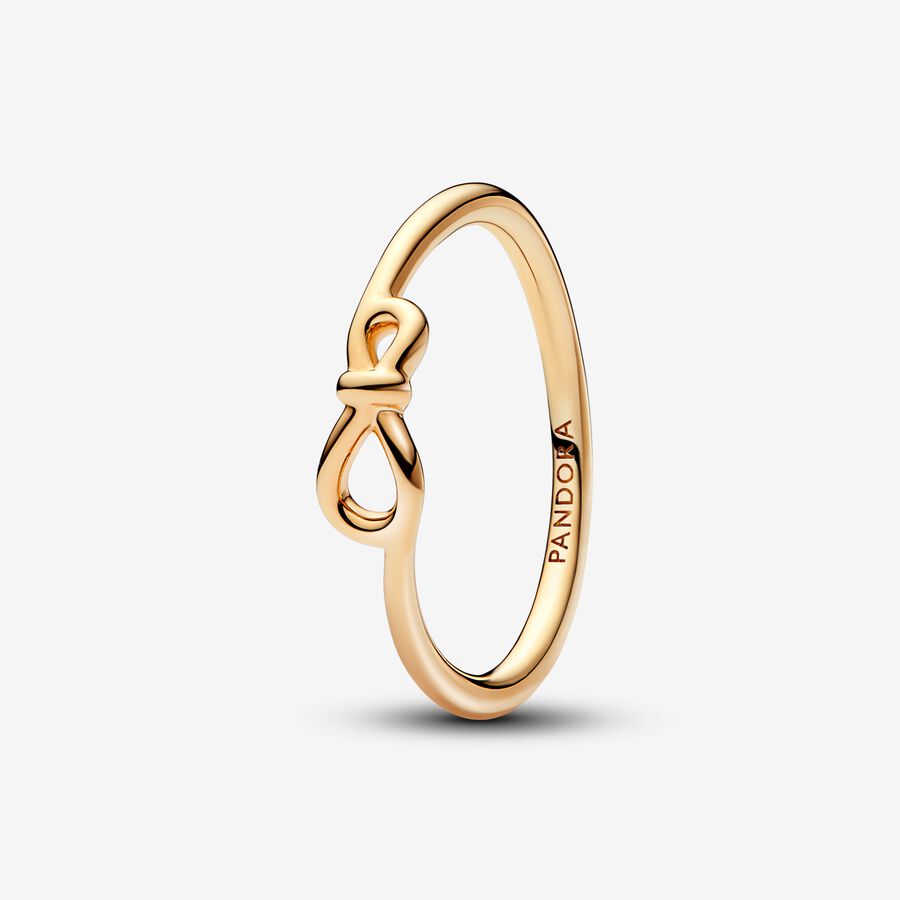 Infinity 14k gold-plated ring image number 0