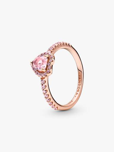 Bague Cœur Surélevé Scintillant