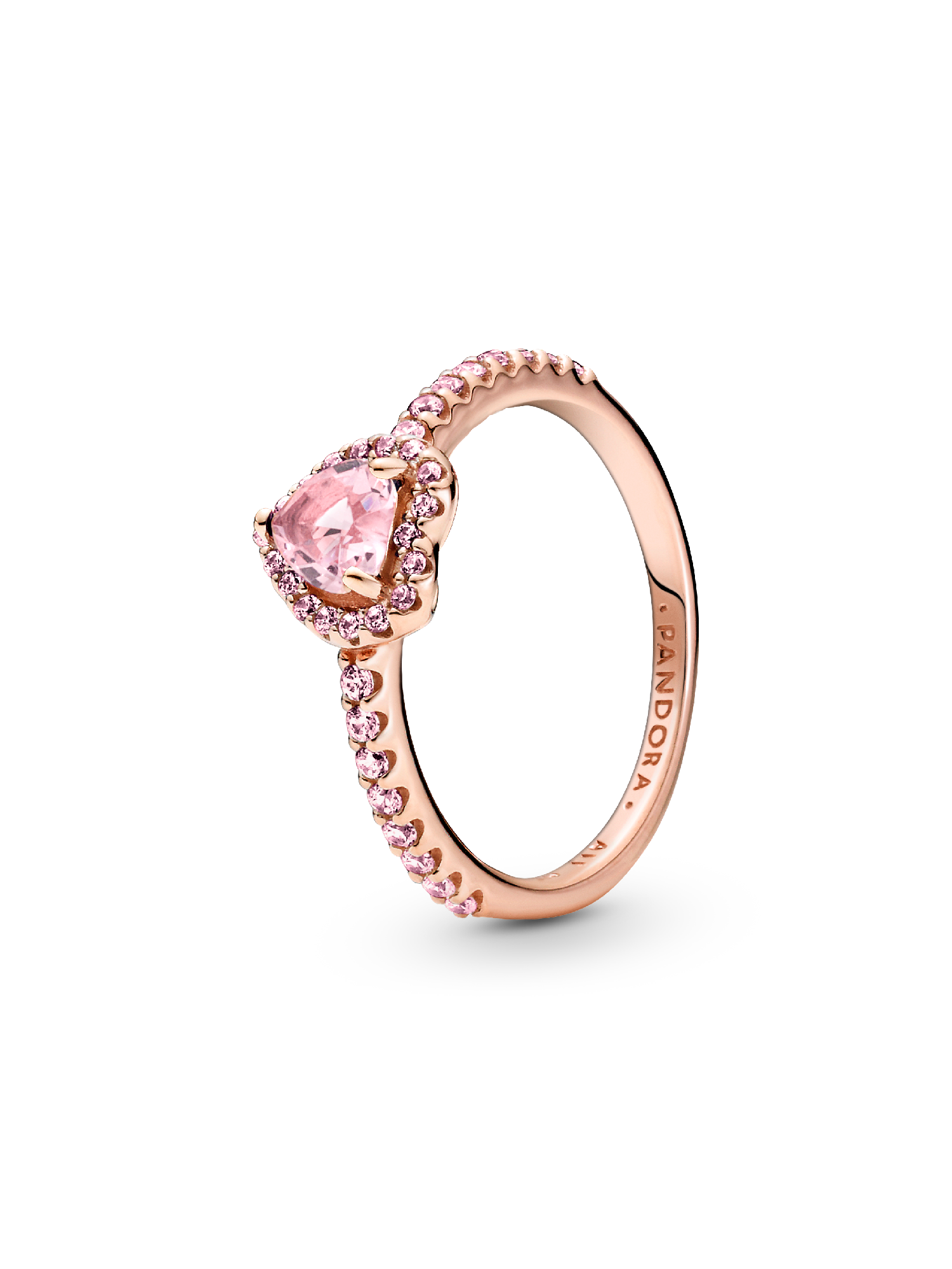 Bague Cœur Surélevé Scintillant