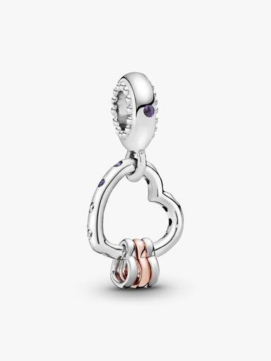Charm Pendant Cœur Rempli de Cœurs