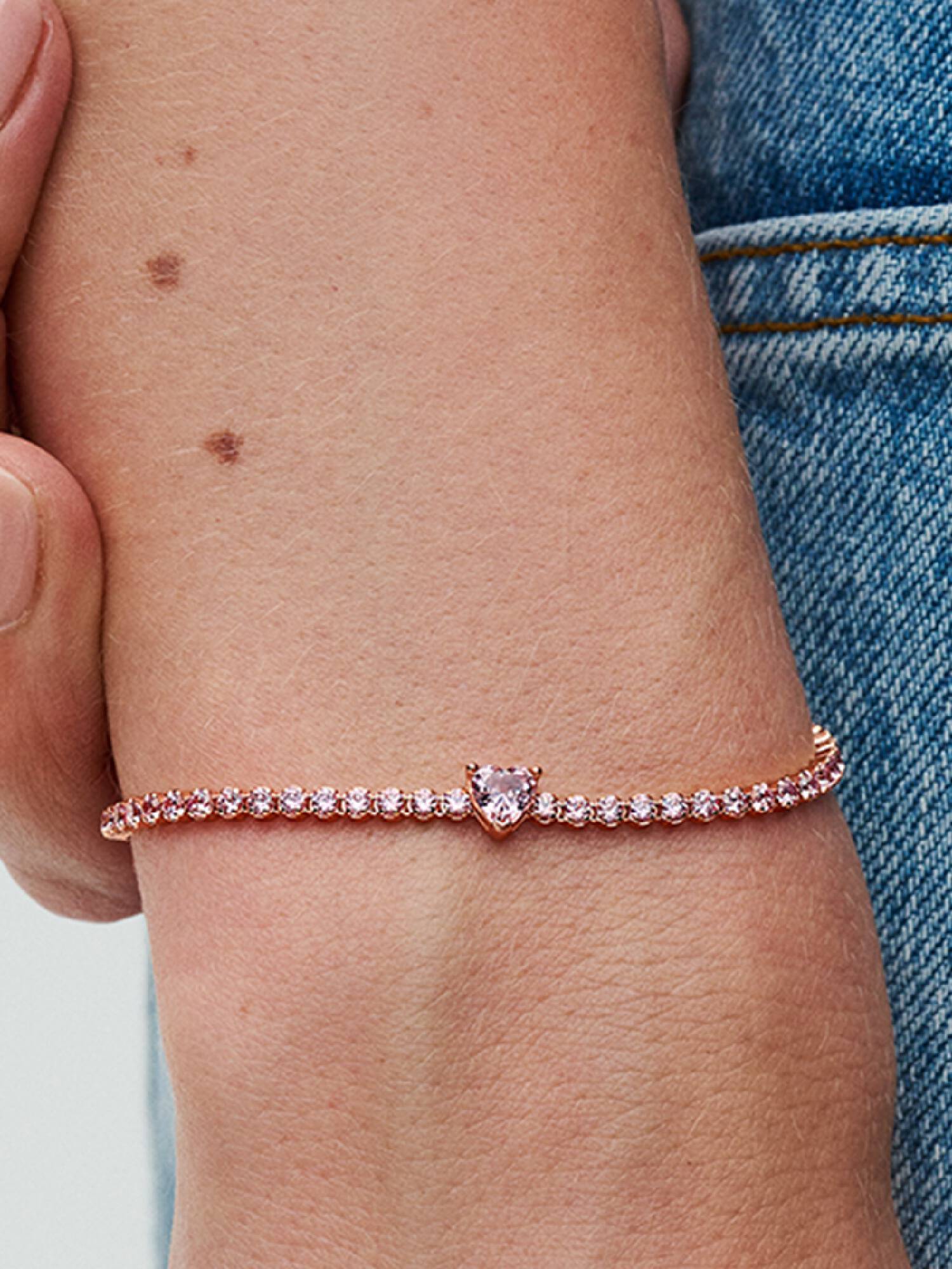 Bracelet Rivière Cœur Scintillant