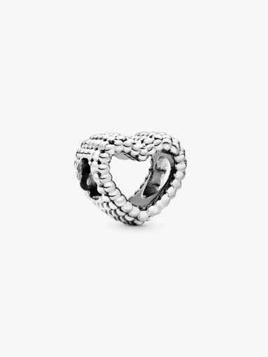 Charm Cœur Ouvert Perlé