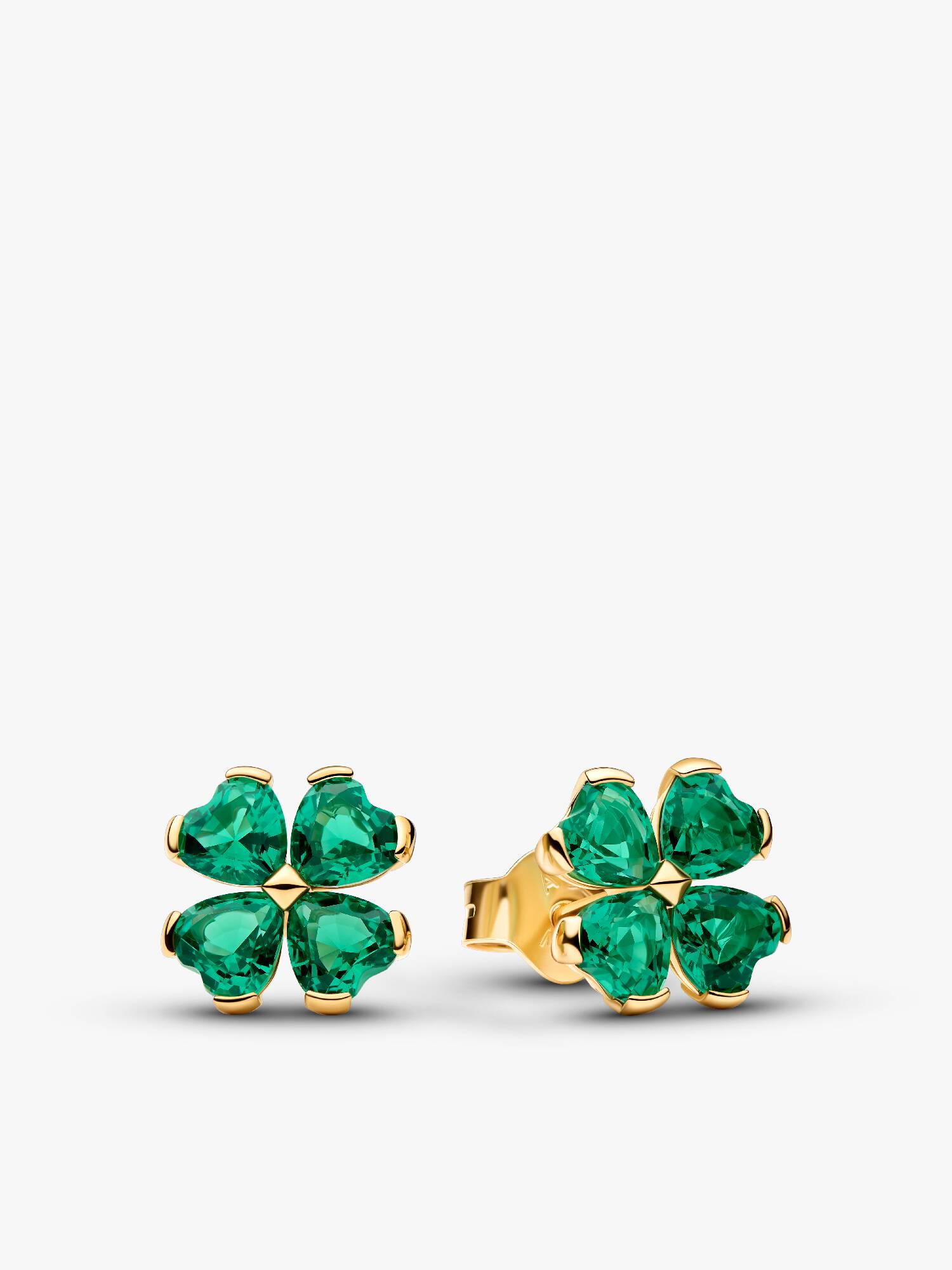 Clous d’Oreilles Trèfle à Quatre Feuilles Vert