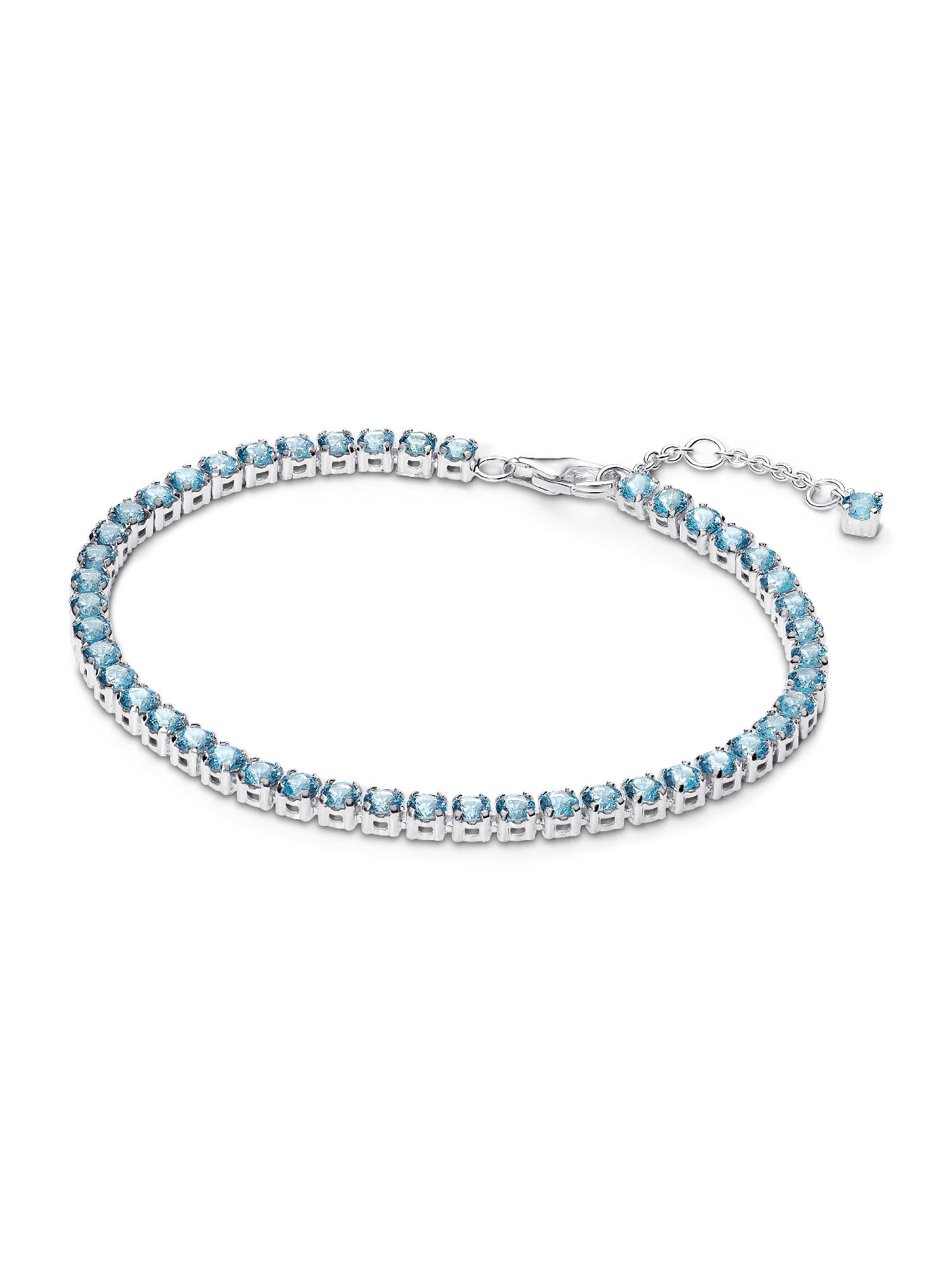 Sprankelende lichtblauwe tennisarmband