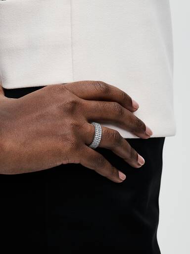 Driedubbele Pavé Ring