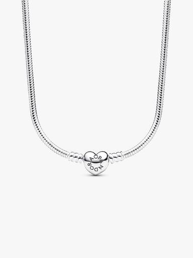 Snake Chain-halsketting met hartsluiting
