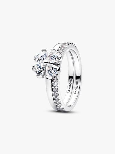 Bague Séparable Trèfle à Quatre Feuilles Scintillant