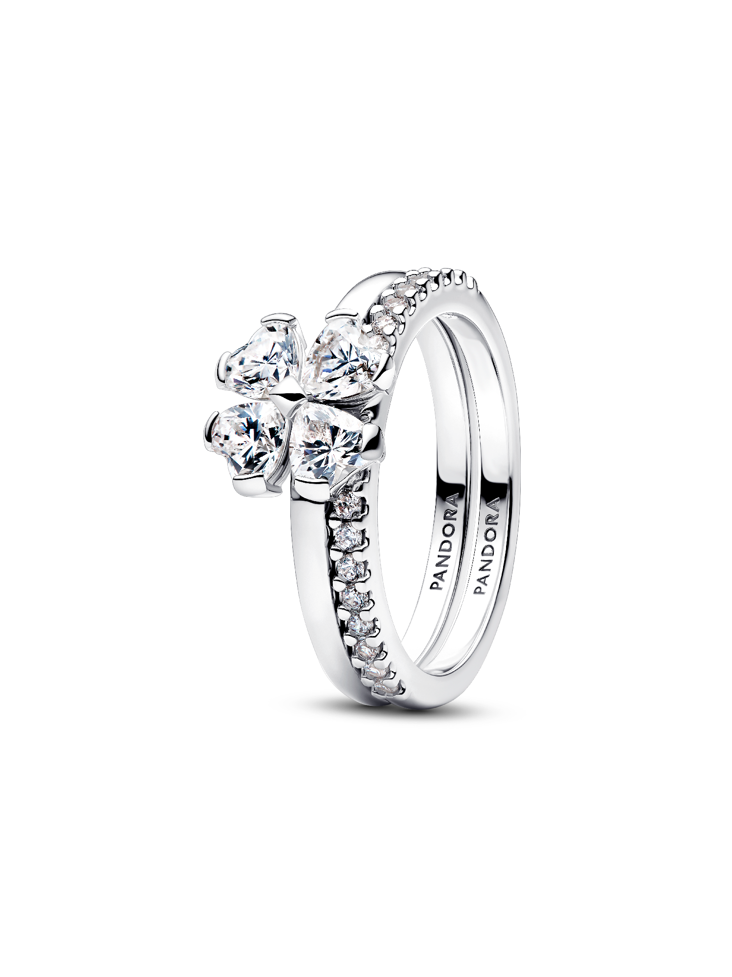 Bague Séparable Trèfle à Quatre Feuilles Scintillant