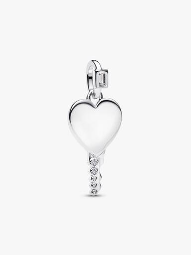 Graveerbare Hart Sleutelvormige Hanger