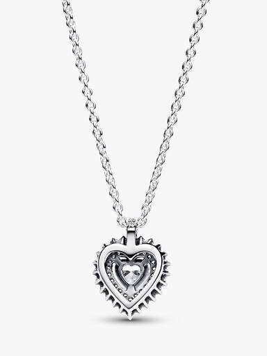 Sprankelend hart halo halsketting met hanger