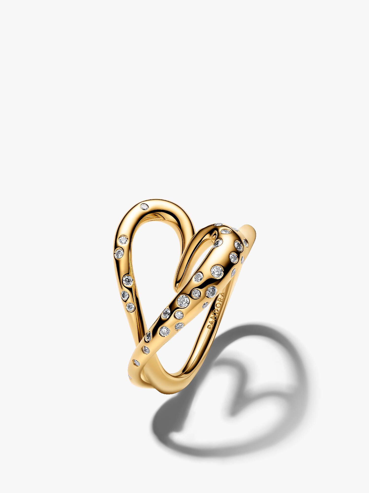 Bague Cœur Sertie de Pierres de Forme Organique