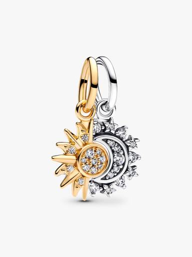 Charm Pendant Soleil & Lune Séparable