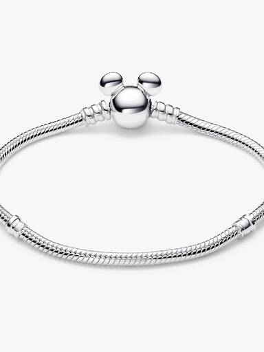 Bracelet Maille Serpent Fermoir Disney Mickey Moments