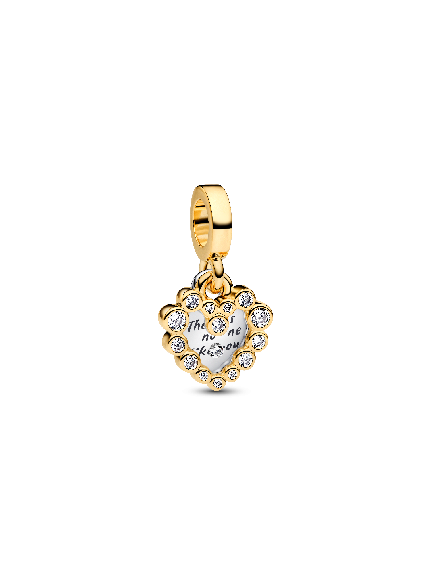 Sparkling Heart-dubbele hangende bedel