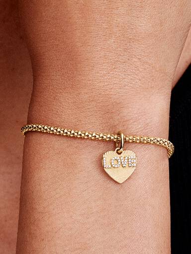 Charm Pendant Cœur d'Amour Gravable