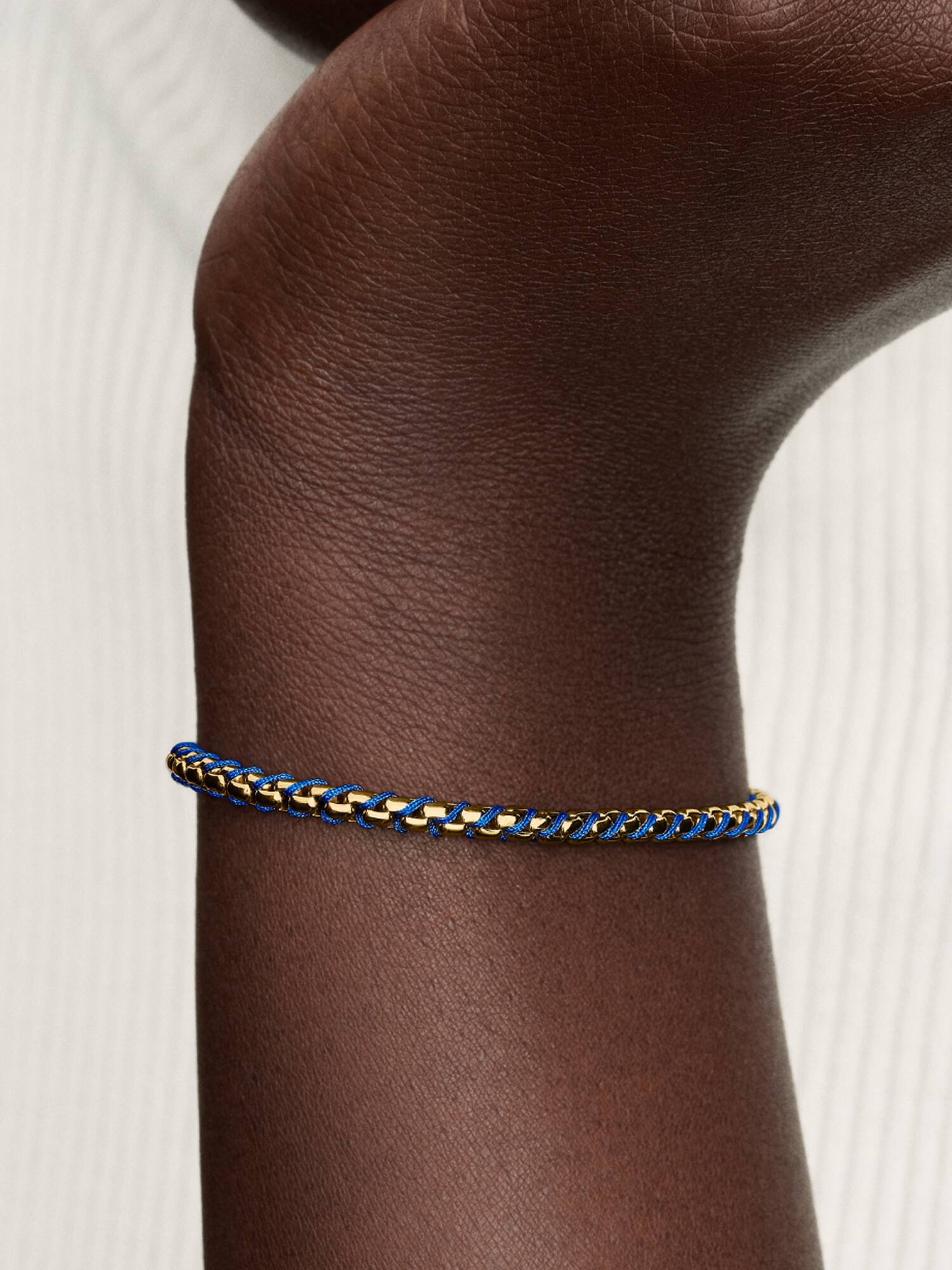 Blauwe Koord Schakelarmband