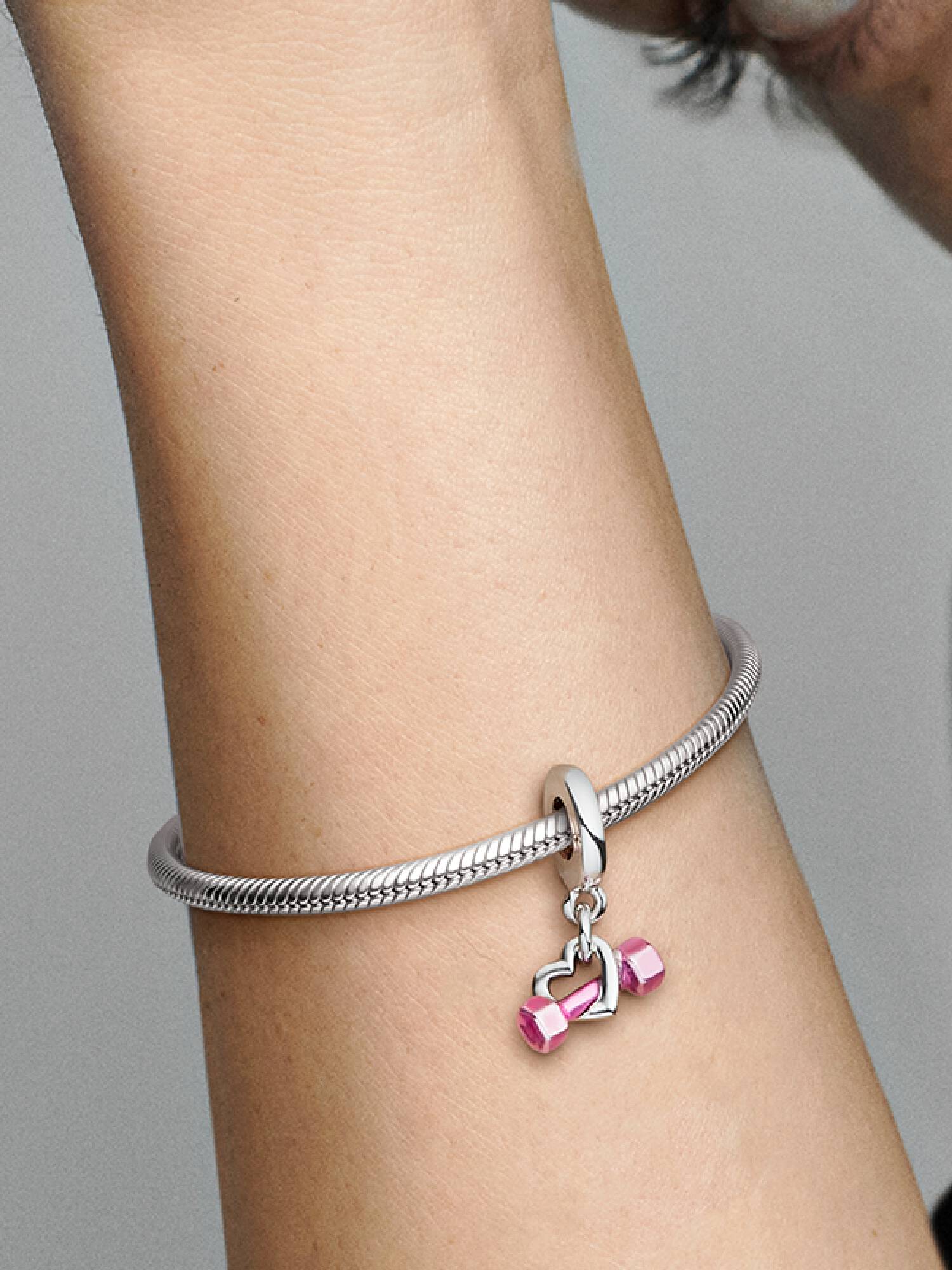 Charm Pendant Haltère & Cœur