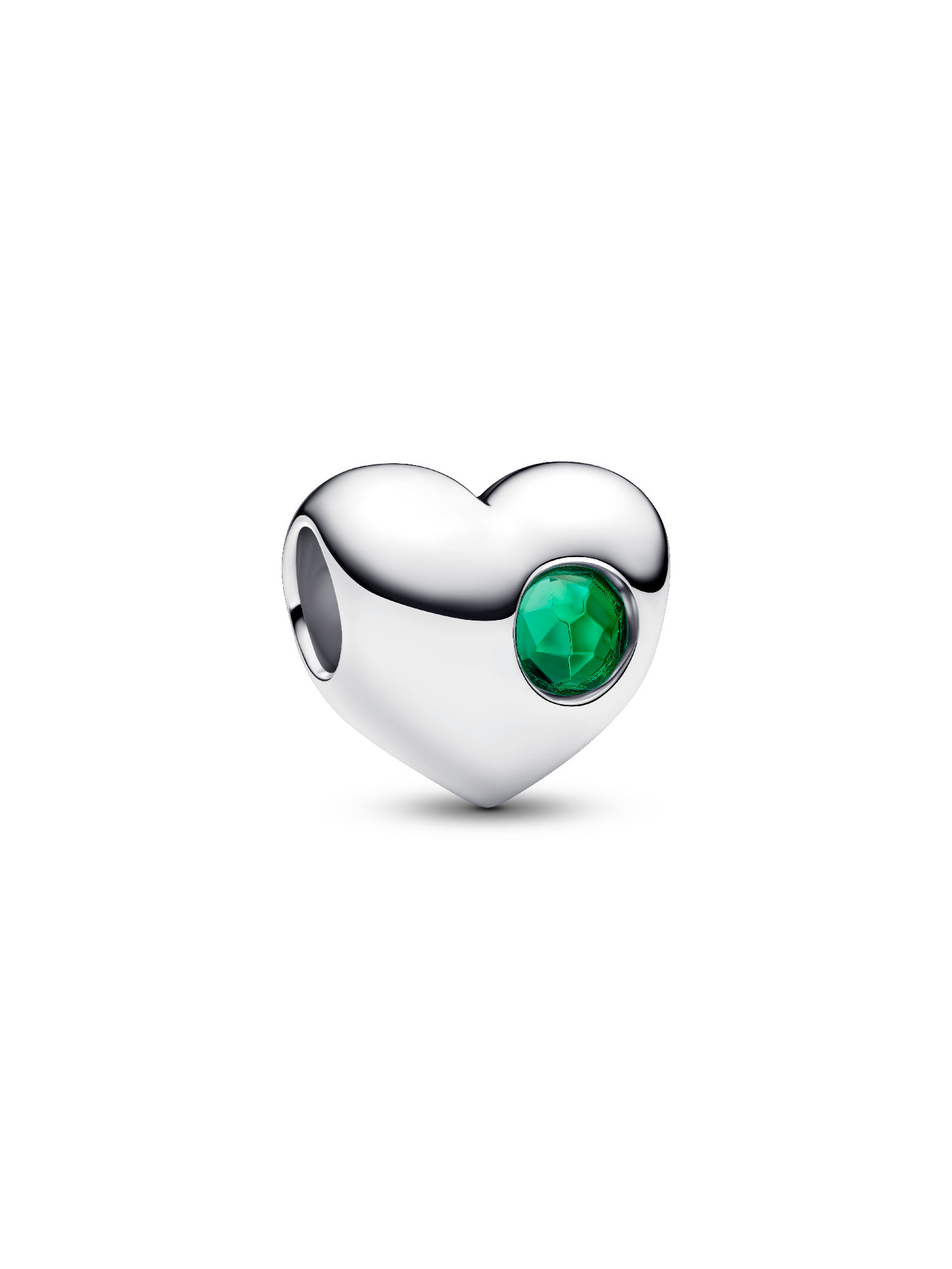 Charm Cœur Pierre Verte Gravable