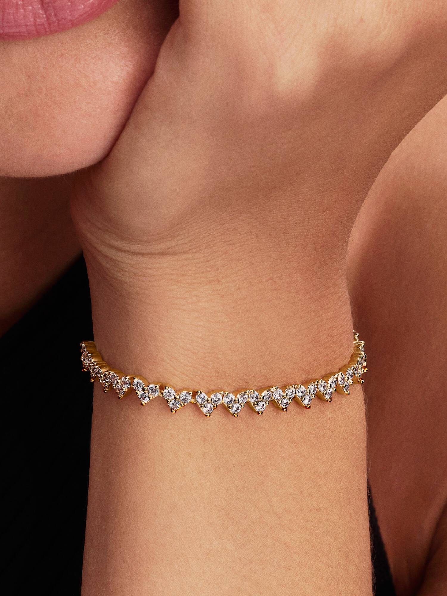 Bracelet Cœur Pierre Triple