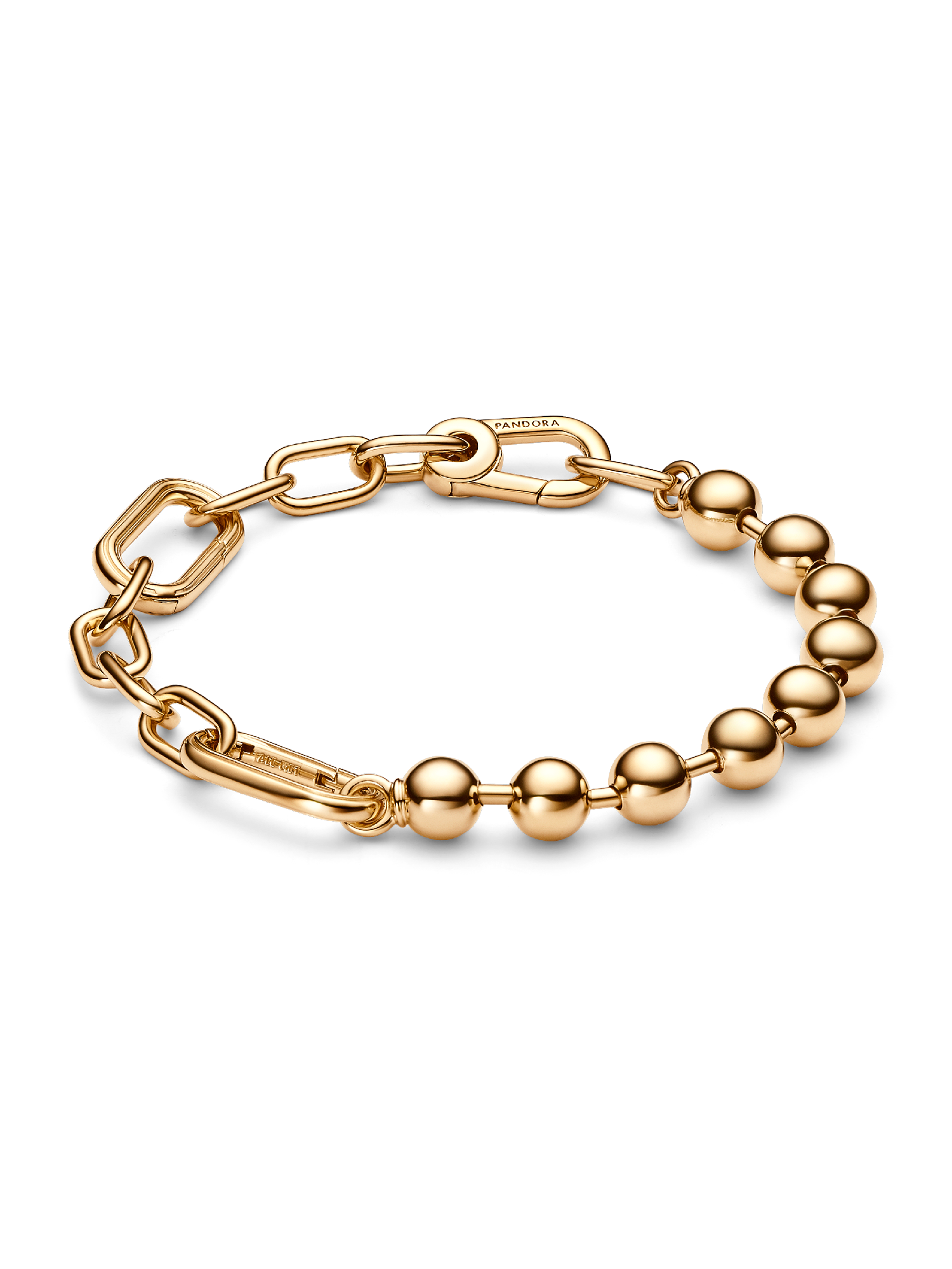 Metalen kralen- en schakelarmband