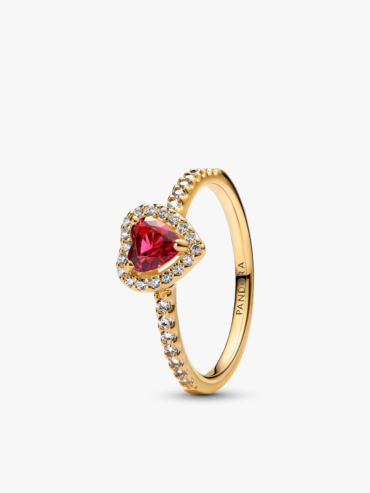 Bague à cœur surélevé