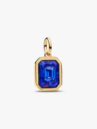 Charm Pendant Hexagone Bleu Céleste