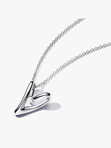 Collier à Pendentif Cœur de Forme Organique