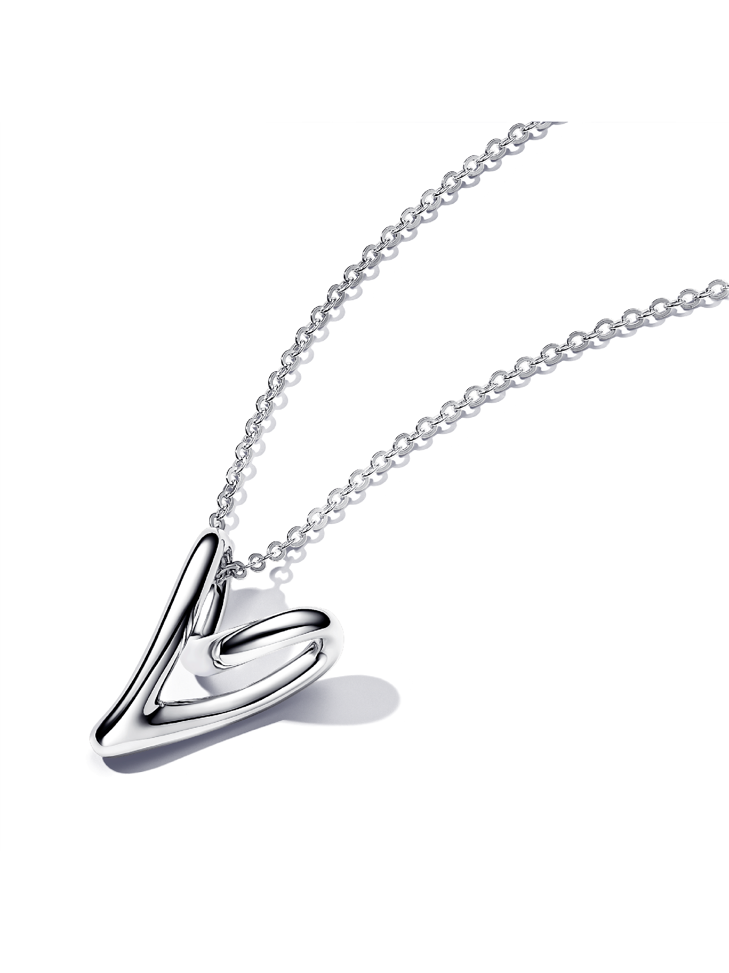Organisch Gevormde Ketting met Hartvormige Hanger